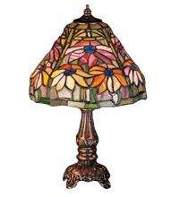 Meyda Black 26633 - 13" High Tiffany Poinsettia Mini Lamp