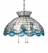 Meyda Black 26918 - 20" Wide Roseborder Pendant