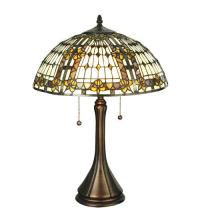 Meyda Black 27031 - 22.5"H Fleur-de-lis Table Lamp