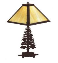 Meyda Black 27103 - 21"H Tall Pines Table Lamp