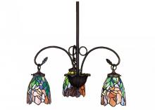 Meyda Black 27416 - 21" Wide Iris 3 Light Chandelier