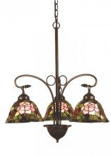 Meyda Black 27418 - 24"W Tiffany Rosebush 3 LT Chandelier.602