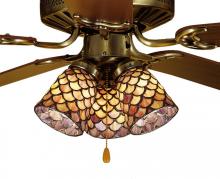 Meyda Black 27469 - 4" Wide Tiffany Fishscale Fan Light Shade