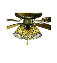 Meyda Black 27470 - 4"W Tiffany Fishscale Fan Light Shade