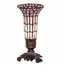 Meyda Black 27680 - 8" High Stained Glass Pond Lily Victorian Accent Lamp