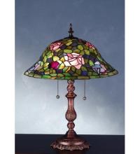 Meyda Black 28406 - 19"H Tiffany Rosebush Table Lamp