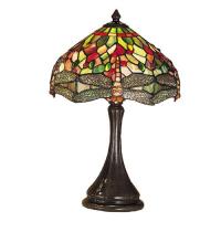 Meyda Black 28460 - 18"H Tiffany Hanginghead Dragonfly Accent Lamp