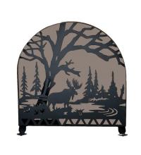 Meyda Black 28735 - 30"W X 30"H Moose Creek Arched Fireplace Screen