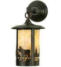 Meyda Black 28791 - 8"W Fulton Moose Creek Hanging Wall Sconce