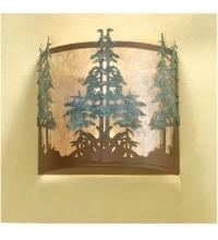 Meyda Black 29327 - 12"W Tall Pines Wall Sconce