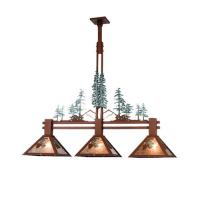 Meyda Black 29365 - 45"L Winter Pine Tall Pines 3 LT Island Pendant