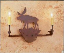 Meyda Black 29551 - 25"W Moose 2 LT Wall Sconce