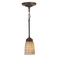 Meyda Black 30176 - 5" Wide Terra Bone Mini Pendant