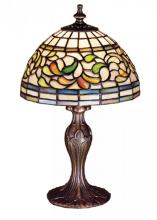 Meyda Black 30314 - 13.5"H Tiffany Turning Leaf Mini Lamp