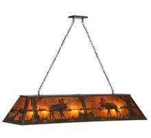 Meyda Black 30333 - 61"L Moose at Lake Oblong Pendant