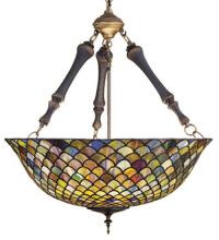 Meyda Black 30466 - 24"W Fishscale Inverted Pendant