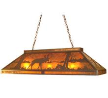 Meyda Black 30488 - 48"L Moose at Lake Oblong Pendant