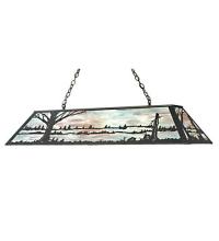 Meyda Black 30639 - 48" Long Quiet Pond Oblong Pendant