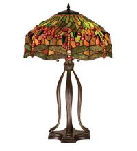 Meyda Black 31109 - 31" High Tiffany Hanginghead Dragonfly Table Lamp