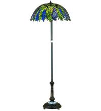 Meyda Black 31113 - 60"H Tiffany Honey Locust Floor Lamp