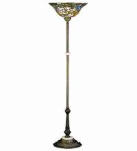 Meyda Black 31122 - 68"H Tiffany Rosebush Torchiere