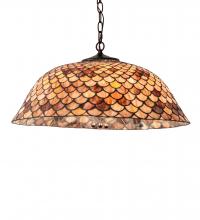 Meyda Black 31160 - 24" Wide Tiffany Fishscale Pendant