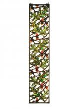 Meyda Black 31267 - 9"W X 42"H Acorn & Oak Leaf Stained Glass Window