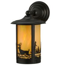 Meyda Black 32203 - 7.5"W Fulton Deer Creek Solid Mount Wall Sconce