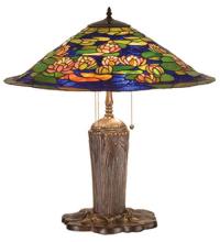 Meyda Black 32300 - 25"H Tiffany Pond Lily Table Lamp