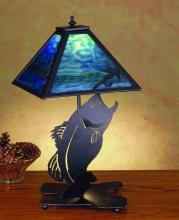 Meyda Black 32566 - 21"H Leaping Bass Table Lamp