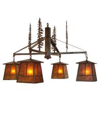 Meyda Black 32698 - 40"W Tall Pines Valley View 4 LT Chandelier