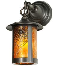 Meyda Black 34023 - 6" Wide Fulton Spider Web Hanging Wall Sconce