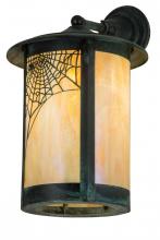 Meyda Black 34160 - 12"W Fulton Spider Web Solid Mount Wall Sconce