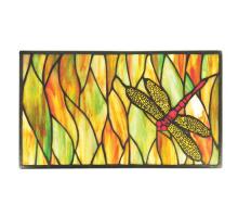 Meyda Black 37511 - 8"W X 14"H Tiffany Dragonfly Stained Glass Window