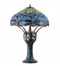 Meyda Black 37946 - 33" High Hanginghead Dragonfly Table Lamp