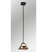 Meyda Black 38289 - 8" Square Lone Bear Mini Pendant