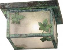 Meyda Black 38554 - 10"Sq Hyde Park Maple Leaf Flushmount