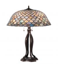 Meyda Black 38594 - 30" High Tiffany Fishscale Table Lamp