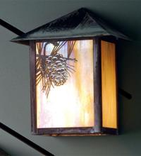 Meyda Black 41232 - 9"W Seneca Winter Pine Wall Sconce