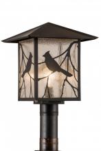 Meyda Black 41733 - 12.5"Sq Sequoia Song Bird Post Mount