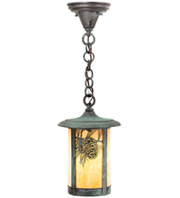 Meyda Black 43871 - 8" Wide Fulton Winter Pine Mini Pendant