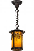 Meyda Black 43878 - 8"W Fulton Winter Pine Pendant