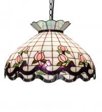 Meyda Black 46579 - 20" Wide Roseborder Pendant