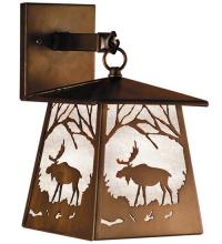 Meyda Black 47472 - 7.5"W Moose at Dawn Hanging Wall Sconce