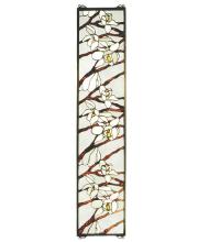 Meyda Black 47887 - 9"W X 42"H Magnolia Stained Glass Window