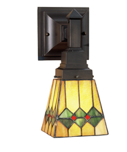 Meyda Black 48189 - 5" Wide Martini Mission Wall Sconce