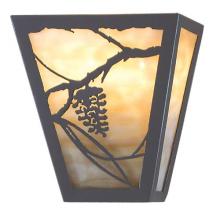 Meyda Black 48307 - 7"W Whispering Pines Wall Sconce