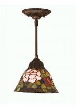 Meyda Black 48927 - 8"W Tiffany Rosebush Mini Pendant