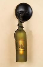 Meyda Black 49462 - 5"W Tuscan Vineyard Etched Grapes Wine Bottle Wall Sconce