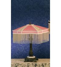Meyda Black 49469 - 22"H Fabric & Fringe Persian Table Lamp